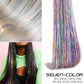 Clip in Hair Tinsel, Pack of 6 Pcs 24 Inch,Glitter Tinsel Hair Extensions 24 Inches, Festival Tinsel Fairy Hair Extension