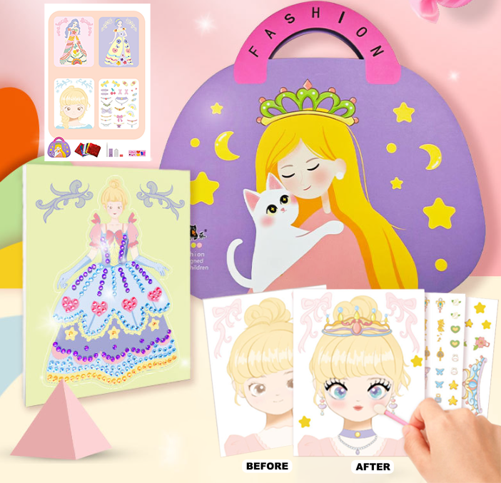 🎅Early Xmas Sales - 50% OFF🎄Fantasy 3-in-1 Princess Dress Up & Make Up Game Set💝