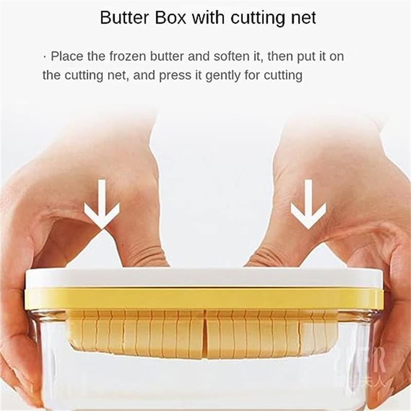 🔥HOT SALE🔥Butter Box With Lid Butter Tray & Cutting Mesh, Kitchen Airtight Storage Crisper