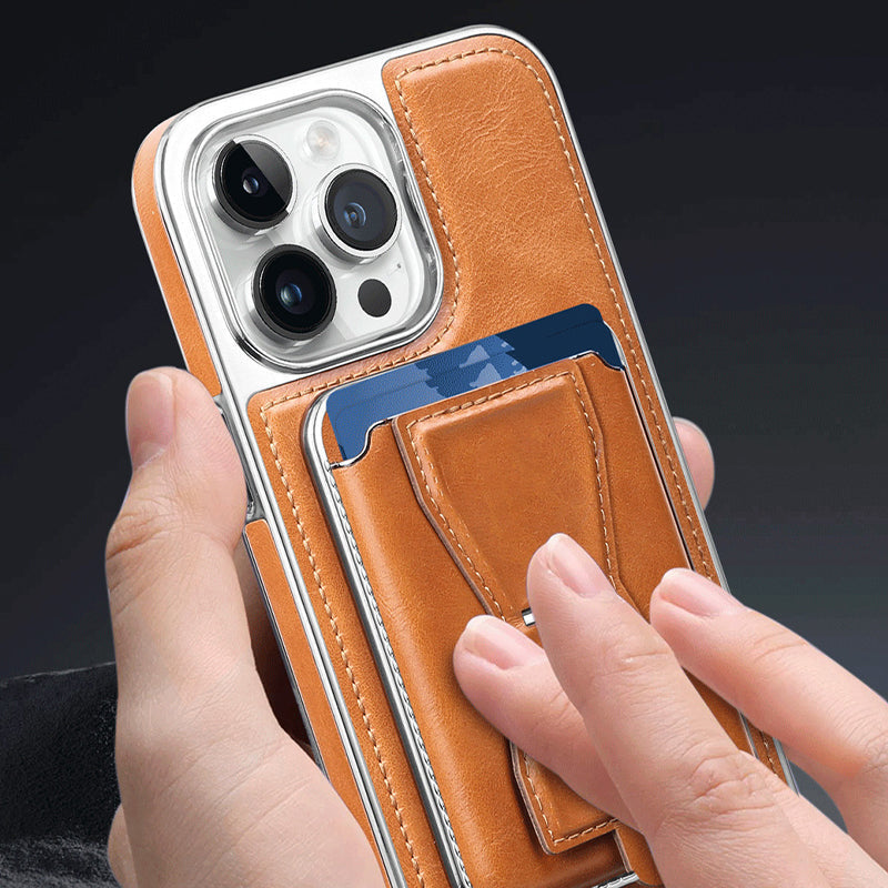 🔥Limited Time 50% Off 🔥Essential For Business📱Luxury leather iPhone case with removable magnetic tape