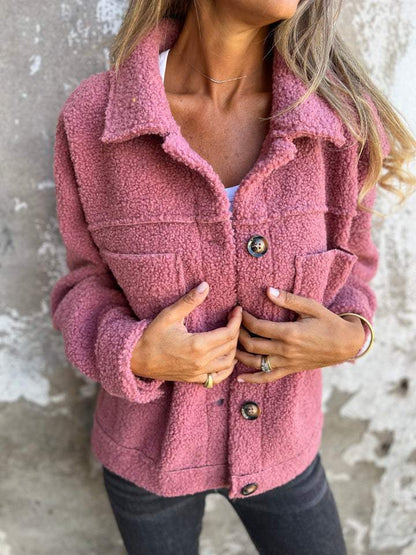 🔥Limited Time 50% OFF🔥Women's Warm Lapel Cropped Jacket