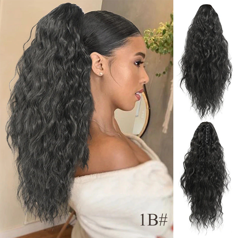 💜 LAST DAY PROMOTION - 50%OFF💜18 Inch Curly Wavy Frizzy Hair Extension with Ponytail