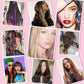 Clip in Hair Tinsel, Pack of 6 Pcs 24 Inch,Glitter Tinsel Hair Extensions 24 Inches, Festival Tinsel Fairy Hair Extension