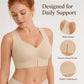 Women’s Wireless Posture Correction Bra with Front Closure & Wide Straps