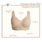 V-Neck Wirefree Bra with Wide Straps