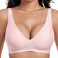 💕 Jelly Wireless Womens Comfortable Wireless Bras Push Up Bra Seamless Tshirts Bras Deep V Everyday Bras