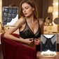 💜Sellő Pikkelyek Szexi Csipke Plus Size Béleletlen Merevítős Nem Pántolású Teljes Fedettségű Minimizer Melltartó Hátsimítással Nagy Mellkasú Női