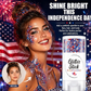 3-i-1 Patriotisk Glød😍✨Rød, Hvid &  Blå Glitter Body Stick