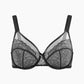 💜Sutien Enchante cu dantelă florală, mărime Plus, cu armătură, fără căptușeală, minimizator, acoperire completă, pentru femei, confortabil, respirabil, cupă de plasă