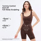 🩱 Faja colombiana tipo body con control de abdomen, efecto levanta glúteos, soporte para la espalda, refuerzo de algodón y moldeador para la recuperación posparto.