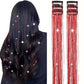 Clip in Hair Tinsel, Pack of 6 Pcs 24 Inch,Glitter Tinsel Hair Extensions 24 Inches, Festival Tinsel Fairy Hair Extension