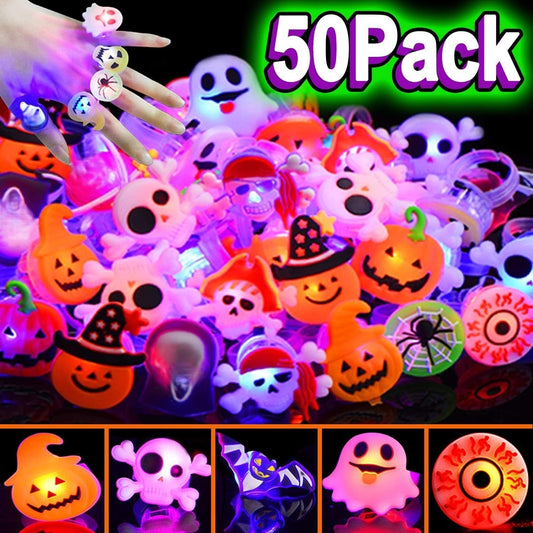 🎃HALLOWEEN PRE-SEASON 50% OFF👻LED Light Halloween Glowing Ring😍 - Set with 50pcs
