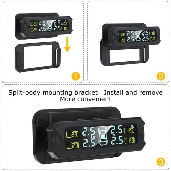 🔥Limited Time 50% Off 🔥Solar Four Wheel Tire Pressure Monitor with Real-Time Display