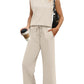 💕2025 Hot Sale 50% OFF🔥2025 New Women's  Sleeveless Top & Wide-Leg Pants 2-Piece Set