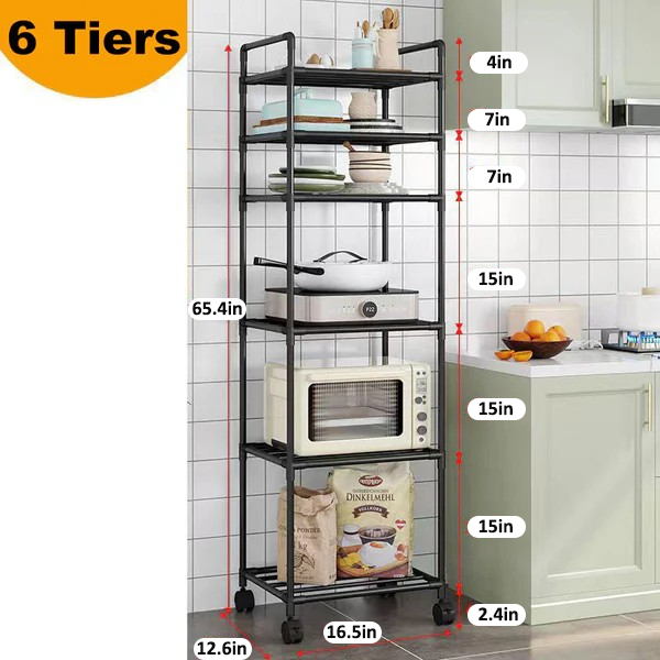 🔥Limited Time 50% OFF🔥Multi-Tier Storage Shelf with Sliding Wheels