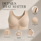 Women’s Wireless Posture Correction Bra with Front Closure & Wide Straps