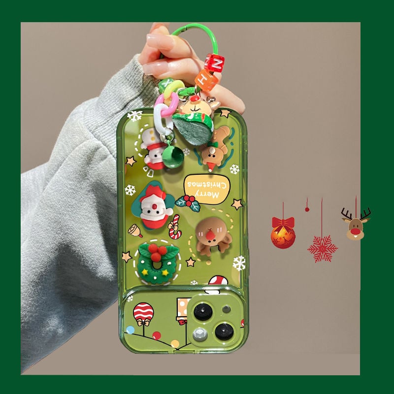 🎅Xmas Sales - 50% OFF🎄Christmas Tree Pendant Flip Mirror Case Cover For iPhone🎅