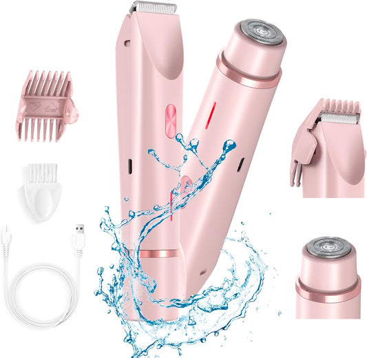 💜 LAST DAY PROMOTION - 50%OFF💜Bikini Trimmer and Shaver Kit for Women - 2-in-1 Wet/Dry Electric Body Hair Trimmer
