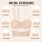 💜Women's Convertible Strapless Minimiser Bandeau Bra Underwire Unlined for Large Bust