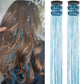 Clip in Hair Tinsel, Pack of 6 Pcs 24 Inch,Glitter Tinsel Hair Extensions 24 Inches, Festival Tinsel Fairy Hair Extension