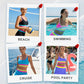 🌼Color Block Patchwork Nylon Sporty 3-Piece Bikini Set - High Waisted & Tummy Control Swimsuit👙🌈
