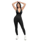 💞50K+ SOLD!🌸High-Stretch V-Neck Jumpsuit – All-day ease for fitness & beyond. Breathable, flexible & effortlessly chic. Your go-to for movement. 🧘‍♀️💫
