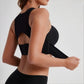 V-Neck Wirefree Bra with Wide Straps