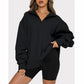 🔥🖤Black Friday Sale:50% OFF🔥Women's Half Zip Pullover Long Sleeve Sweatshirts