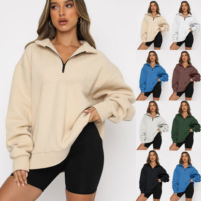 🔥🖤Black Friday Sale:50% OFF🔥Women's Half Zip Pullover Long Sleeve Sweatshirts