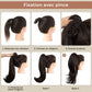 Extension de Cheveux Bouclés Ondulés et Volumineux avec Queue de Cheval
