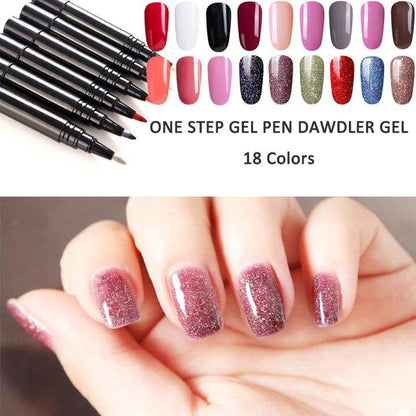 One Step Negle Gelpen🎨Gratis håndholdt mini UV-neglelampe💡