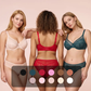 💞Enchante virágmintás csipke, plus size merevítős, béleletlen, párnázatlan, minimalizáló, teljes fedésű melltartó, női viselet, kényelmes, lélegző, hálós kosaras.