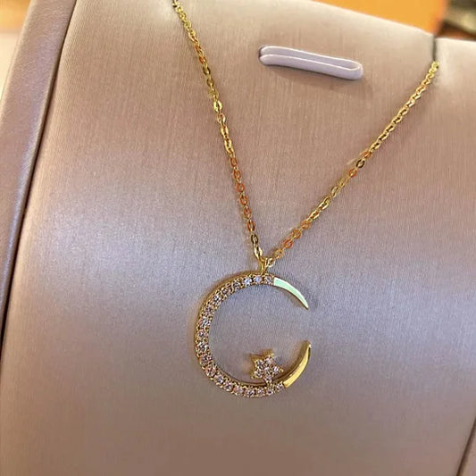 Bright Night: Moon Star Necklace🌙✨