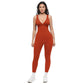 💞50K+ SOLD!🌸High-Stretch V-Neck Jumpsuit – All-day ease for fitness & beyond. Breathable, flexible & effortlessly chic. Your go-to for movement. 🧘‍♀️💫