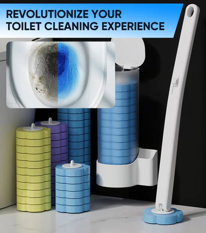 🚽💦Kézhasználat nélküli tisztítóeszköz🧽Eldobható WC-tisztító eszköz💦