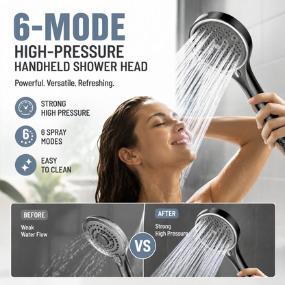 🔥60% OFF!!🔥6-Mode High-Pressure Handheld Shower Head