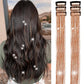 Clip in Hair Tinsel, Pack of 6 Pcs 24 Inch,Glitter Tinsel Hair Extensions 24 Inches, Festival Tinsel Fairy Hair Extension
