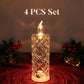 🎅Xmas Sales - 50% OFF🎄Set of 4 LED Crystal Candle Lights- Romantic Tabletop Night Lights
