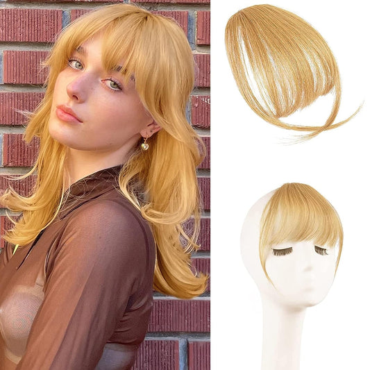 💜LAST DAY - BUY 1 GET 1 FREE💜Clip In Bangs 100% Human Hair Extensions Air Bangs