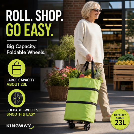🔥2-in-1 kokoontaitettava ostoskärry🛒
