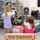 Christmas Ornament Storage Box with 64 Compartments with Interior Slats