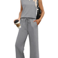 💕2025 Hot Sale 50% OFF🔥2025 New Women's  Sleeveless Top & Wide-Leg Pants 2-Piece Set