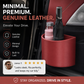 🚗 45 % Rabatt! Getränkehalter aus Leder für die Autotür – Große Öffnung für bequemes Greifen nach Getränken &  Handyhalterung. Sicherer Clip-Befestigungssitz. Robustes PU-Leder. &  stilvoll. 🛡️✨