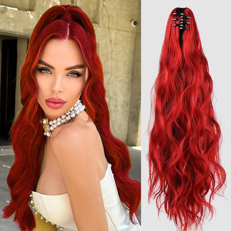 💜 LAST DAY PROMOTION - 50%OFF💜Curly Wig High Ponytail with claw clip