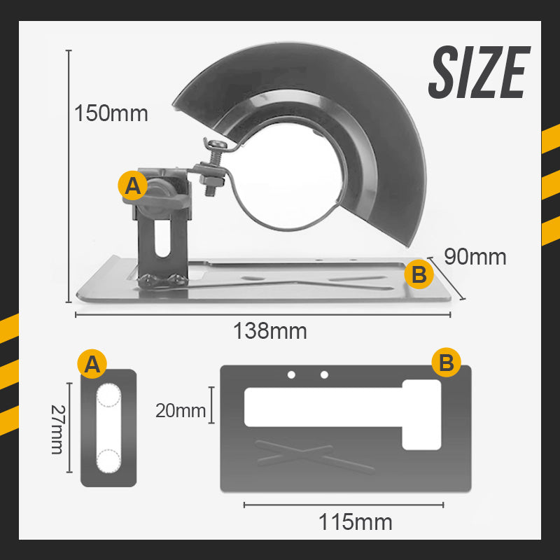 Kit de protección para soporte de corte de amoladora angular de acero con alto contenido de carbono 