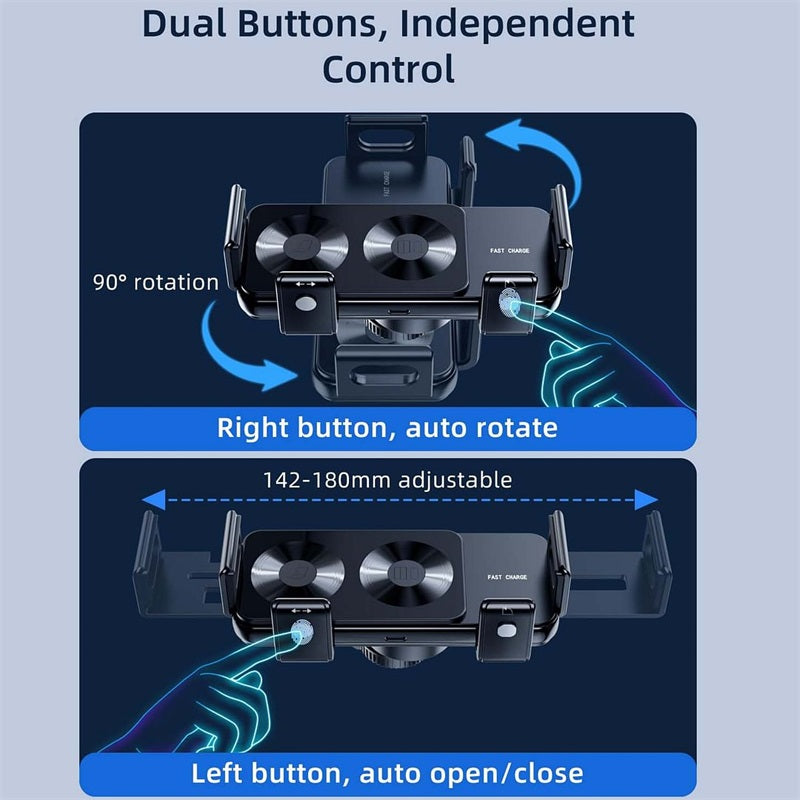 🔥Limited time 50% off🔥Dual Coil Wireless Car Charger Phone Mount