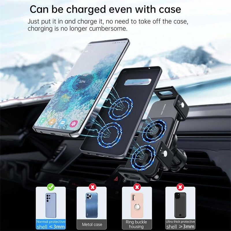 🔥Limited time 50% off🔥Dual Coil Wireless Car Charger Phone Mount