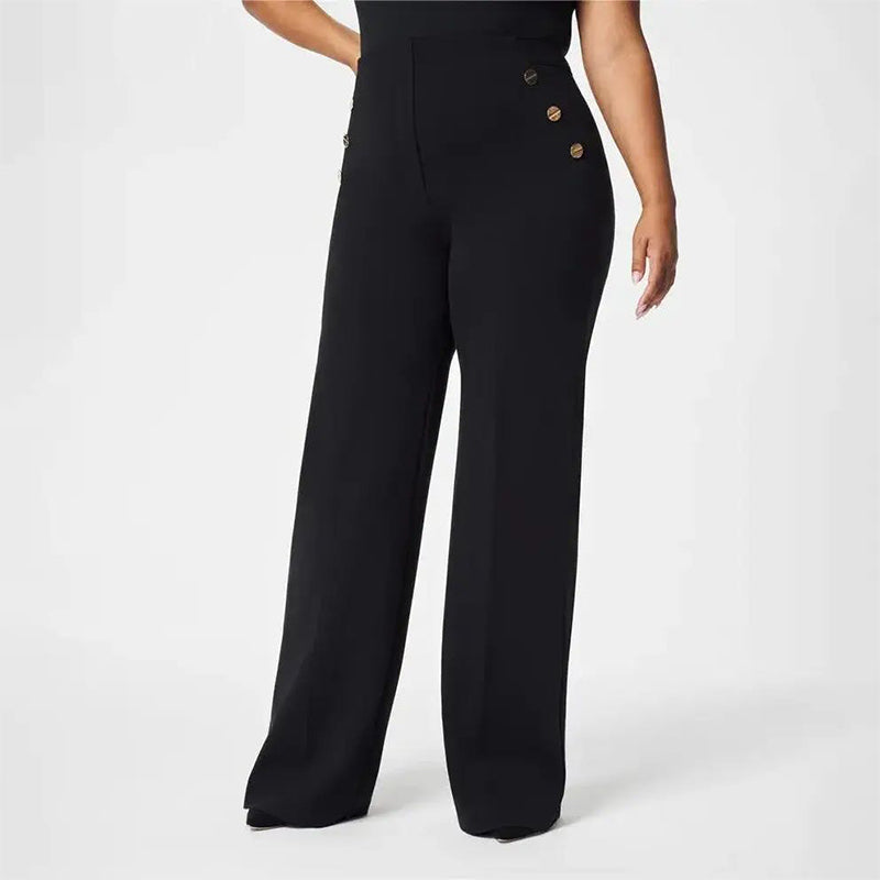 🎅Xmas Sales - 50% OFF🎄Women's Plus Size High Stretch High-Waist Wide-Leg Pants