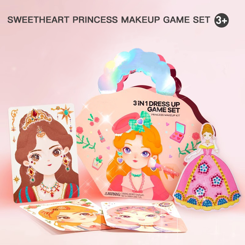 🎅Early Xmas Sales - 50% OFF🎄Fantasy 3-in-1 Princess Dress Up & Make Up Game Set💝