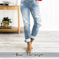 🔥VENTE CHAUDE D'ÉTÉ🔥Jean boyfriend effet usé gainant pour femme